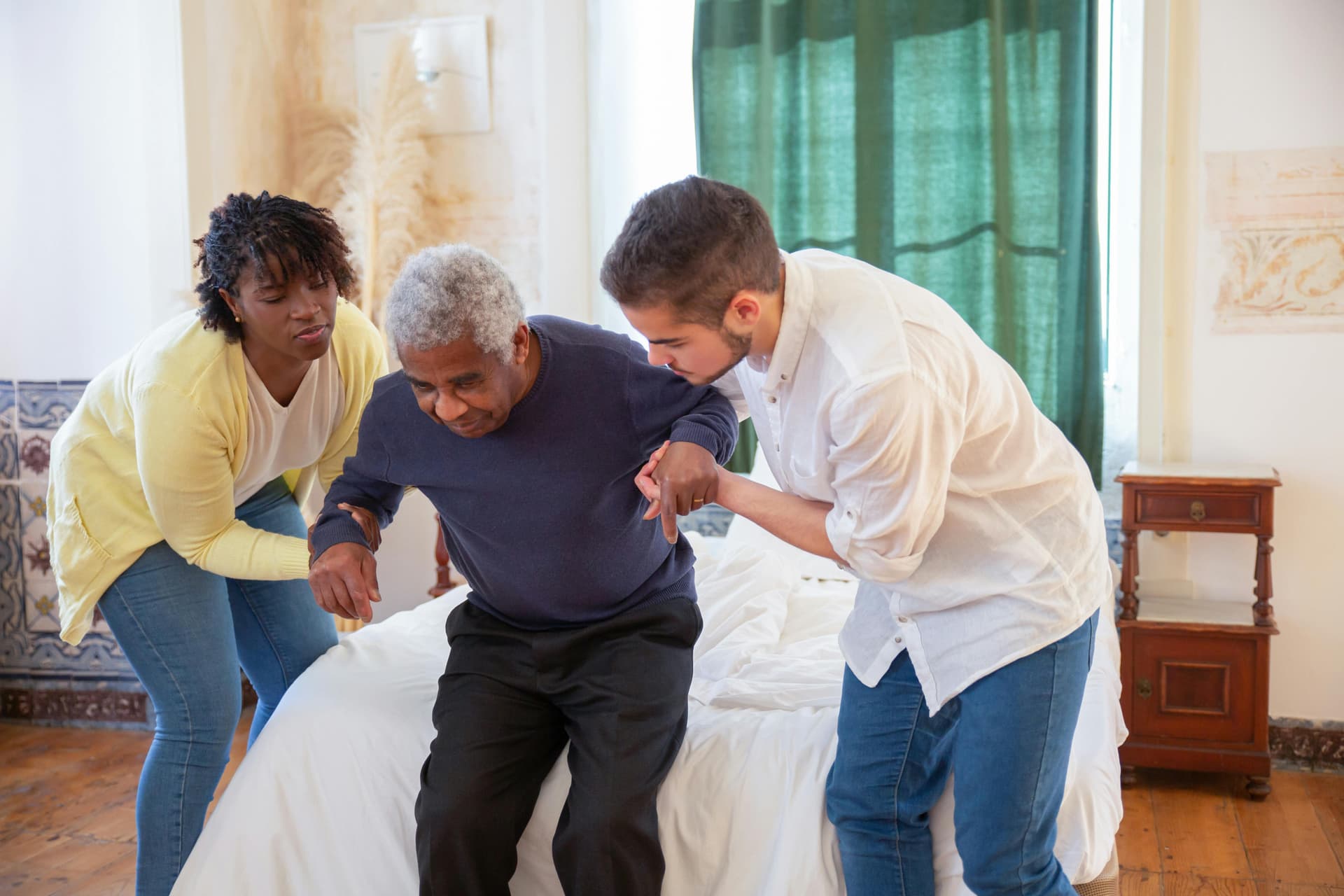 Comfortable home setting with care support arranged around daily life